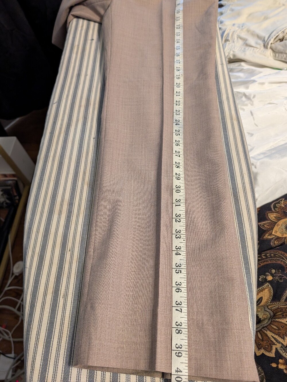 YSL three piece suit in tan w/ light pin stripes - Picture 15 of 16
